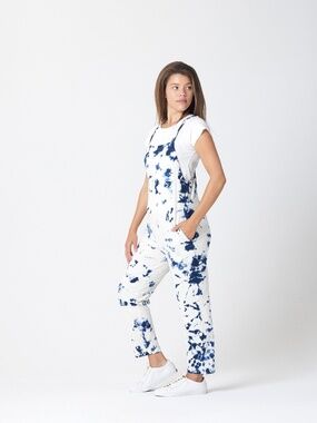 Cadence Overall Dark Blue Tie Dye XL NWT